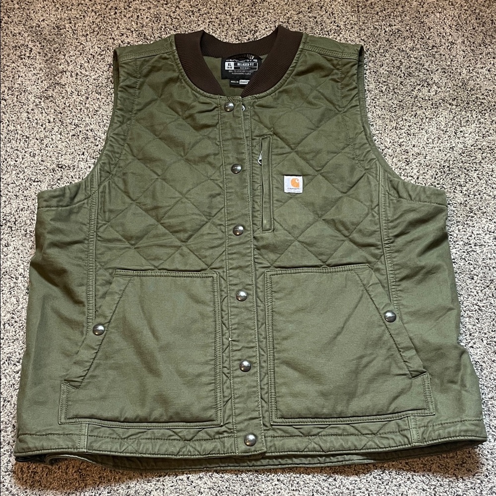 Carhartt Olive Quilted Vest